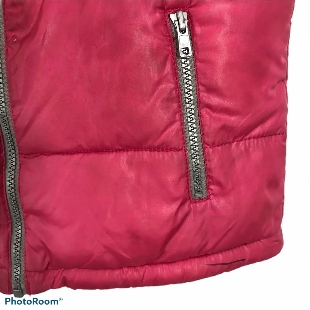Mini Boden Pink Puffer Vest Girls 9-10 Y Kids Full Zip